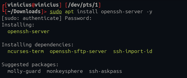 Instalando o openssh landscape